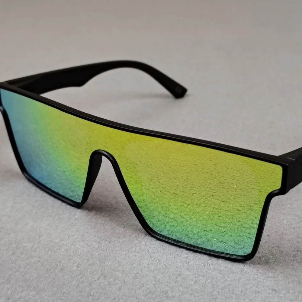 Rebel Reaper Sunglasses Gold Lens Flat Top OFFGRD Style Mirror Surfer Biker NEW